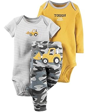 Carters Baby Boys 3 PieceTake Me AwaySet (Baby) - Awesome Lil Dude (9 Months, Tough Like Daddy)