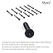 PNP111902 10PCs Myard Black Anti-UV Solid Deck Railing Connectors for 2x4 (Actual 1.5x3.5) Inches Stair Wood Handrail, Sturdy Nylon with 304 Stainless Steel Coating Hardness 12.9 Screws for Wood Post