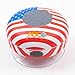 Abco Tech Water Resistant Wireless FM Radio Bluetooth Shower Speaker with Suction Cup and Hands-Free Speakerphone, US Flag