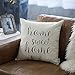 Meekio Farmhouse Pillow Covers with Home Sweet Home Quotes 18“ x 18” for Farmhouse Decor Housewarming Gifts for New Home