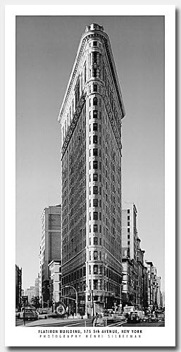 Flatiron Building Black and White Photo Print by Henri Silberman Unframed 50cmx100cm