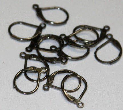 50 pcs of Gunmetal leverback earwire 10X15mm
