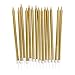 SkyQor Birthday Cake Candles Gold metallic long and thin - festive wedding, birthday, party cake decorations set, with holders 14 pack