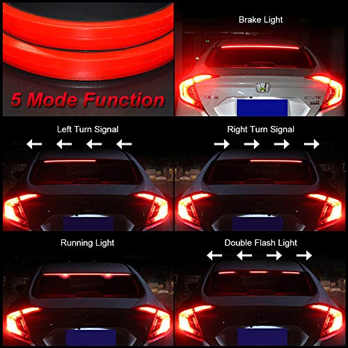 LED Third Brake Light Strip Bar, 5 Function Sequential Turn Signal