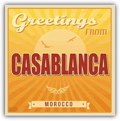 Amazon Com Kw Vinyl Casablanca Morocco Vintage Greetings Travel