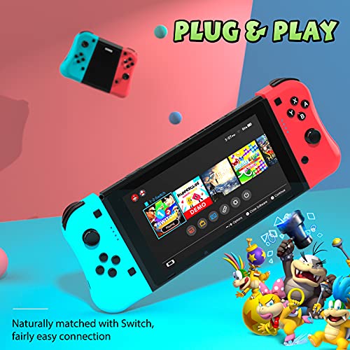 Manette sans Fil pour Switch, Manette pour Switch Pro/Switch Lite, Lot de 2 sans fil Bluetooth/Turbo double vibration/Manette de jeu programmable