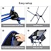 ENKEEO Camping Chair Folding Portable Mesh Picnic Seat with 330 lbs. Capacity, Backrest, Pocket and Carry Bag, for Fishing, Hiking, Picnic and Travel