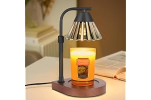 COPINPIN Candle Warmer Lamp with Timer & Dimmer, Farmhouse Electric Candle Lamp Wax Warmer for Jar Candles, Home Decor Gifts for Women, Grandma and Mom (09-Golden Green)