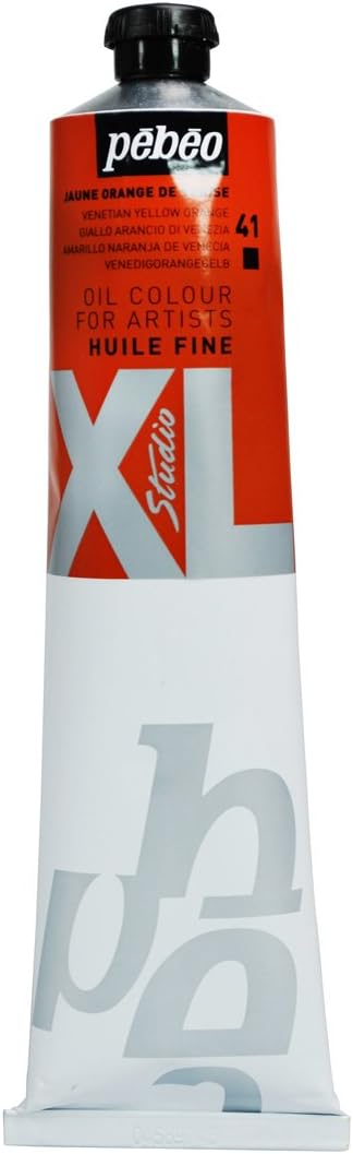 PEBEO 200041 200 ml XL Studio Fine Oil, Venetian Yellow Orange, Venetian Orange Yellow 41, 200 ml (Pack of 1)