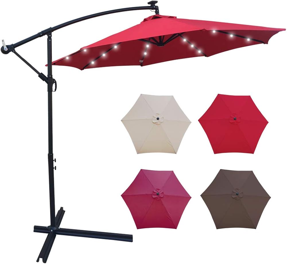 Amazon.com: 12 ft Outdoor Patio Umbrella Solar Powered LED Lighted