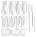 Teenitor 3ml, 1ml, 0.5ml Pipettes, Top Quality Disposable Plastic Pipettes Transfer Pipettes Eye Dropper, Essential Oils Pipettes Dropper Makeup Tool, 300pcs