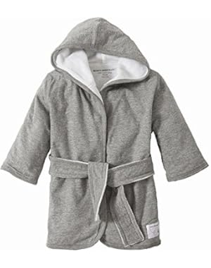 Infant Hooded Robe, 100% Organic Cotton (Heather Gray)
