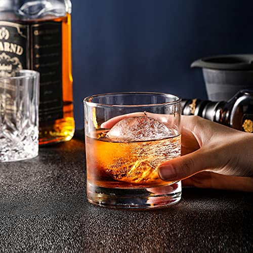 Silicone Sphere Ice Ball Maker, Ice Cube Tray-Easy Release & Flexible 7-Ice Ball Molds,design with Folding Funnel for Whiskey,Cocktails,Bourbon,Reusable and BPA free