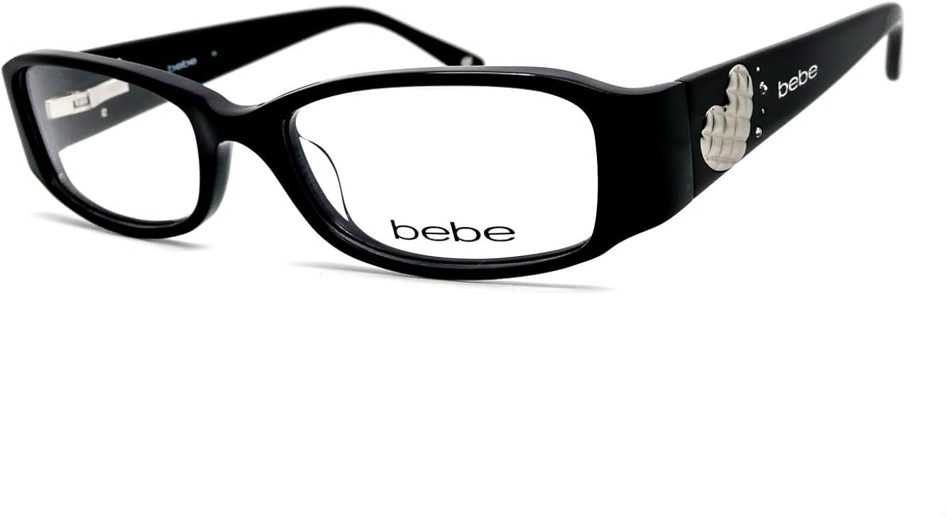 bebe eyeglasses black with rhinestones