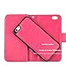 iPhone 6S Plus Case, HESPLUS [Detachable Wallet] iPhone 6 Plus Wallet Case with [9 CARD SLOT][ID HOLDER][WRIST STRAP] - Premium Magnetic Leather Flip Cover Case for iPhone 6/6S Plus - Pink