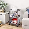 TUKAILAI Rolling Storage Trolley 3 Tier Utility Cart with wheels and 3 Baskets Organization for Kitchen Bathroom Bedroom…