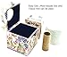 Bellaa Big Butterfly Square Tissue Box Holder Cover Paper Napkin Dispenser Home Office Car Top Lid Wooden Hinged Refillable Any Box Can Fit