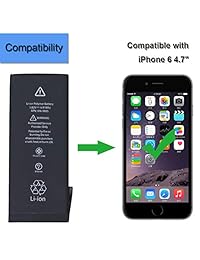 Li-Polymer 616-0805 - Batería de repuesto para iPhone 6, A1549, A1586, A1589, 616-0806, 616-0809, 3,82 V