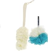 Omenluck Bath Loofah Set Braided Mesh Shower Balls Soft Deep Clean Scrubber Back view 1