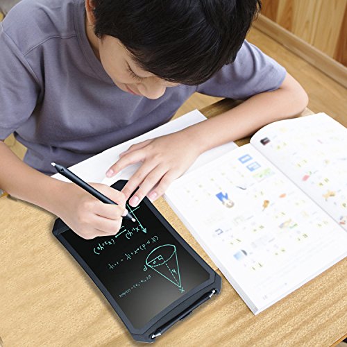 WOBEECO 8.5 Inch LCD Writing Tablet Doodle Robot Pad Drawing Board Portable Environmental Friendly Magnetic Drawing Board Graphics Tablet for Adult Kid and Toddler (red+case)