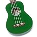 Hola! Music HM-21GN Soprano Ukulele Bundle with Canvas Tote Bag, Strap and Picks, Color Series, Green