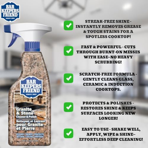 BAR KEEPERS FRIEND GRANITE & STONE CLEANER & POLISH