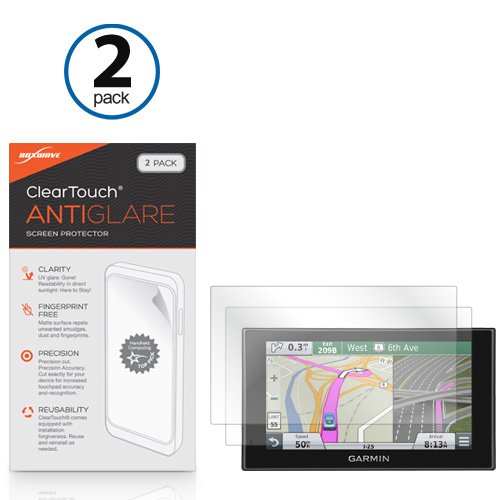 Garmin Nuvi 2639LMT Screen Protector, BoxWave [ClearTouch Anti-Glare (2-Pack)] Anti-Fingerprint Matte Film Skin for Garmin Nuvi 2639LMT