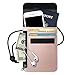 Fintie Passport Holder Neck Pouch [RFID Blocking] Premium PU Leather Travel Wallet, Rose Gold