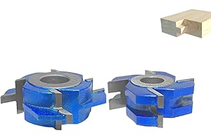 CO-CUTTNER Tongue and Groove Shaper Cutter Set Carbide Tipped 4-Wing for Wood Thickness 3/4" with Bore 3/4" Heavy-Duty Woodworking