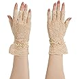 Mrotrida Women's Punk Fingerless Glove Cosplay Ripped Gloves for Halloween Costume Party 1Pair