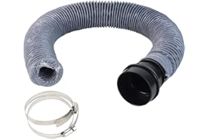 FumeClear Duct Hose fume extractor retractable heat resistant duct hose, 78 inches long. (50mm Diameter) Suitable for laser engraving machine enclosures with connection ports of less than 50mm.