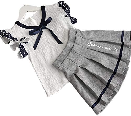 Bindu Cute White Top and Skirt Set-