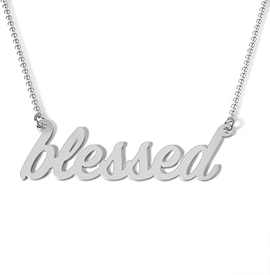 sterling silver blessed necklace