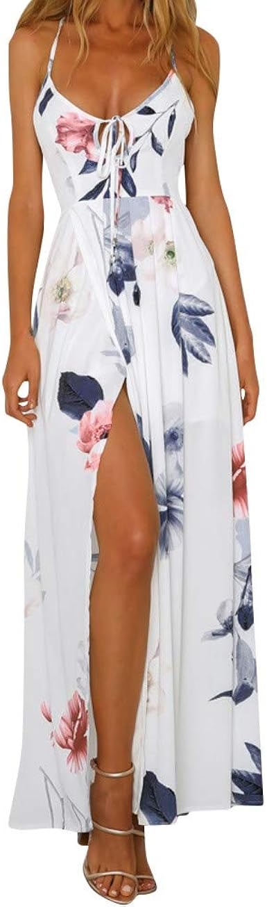 chiffon split maxi dress