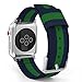 MoKo Compatible Band Replacement for Apple Watch 38mm 40mm Series 5/4/3/2/1, Fine Woven Nylon Adjustable Replacement Band Sport Strap - Blue & Green (Not fit 42mm 44mm Versions)