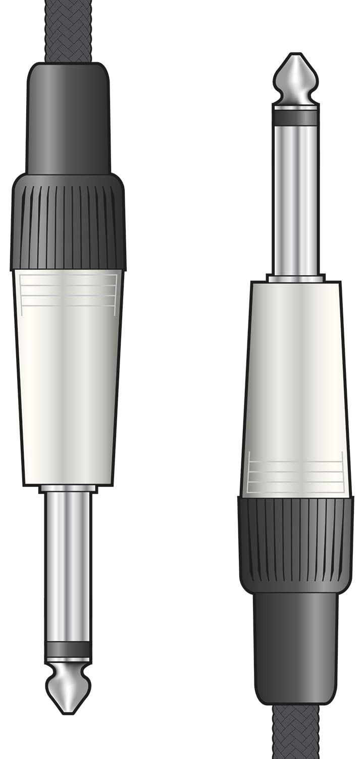 citronic Braid Guitar Lead Black 3m