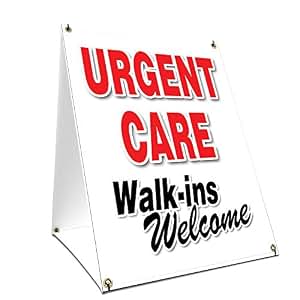 Amazon Com A Frame Sidewalk Urgent Care Walk Ins Welcome Sign