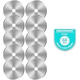 AMASEWART 60mm Rotary Cutter Blades Fits Fiskars Olfa, Replacement Rotary Blade for Fabric, Quilting, Sewing and Arts &amp; Crafts, Pack of 10