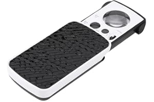 Professional Jewelers Loupe Magnifier 30X 60X 90X with UV LED Light Portable Folding Optical Lens for Jewelry Coins Stamps In