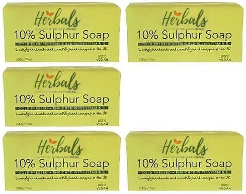 10 Sulphur Soap Fungal Acne Rosacea Scabies Allergy Body Odor Eczema Sulfur 8