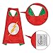 MIJOYEE Superhero Capes and Mask Costumes for Kids,Cartoon Dress up (Flash and Green Lantern - Boys)