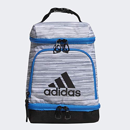 adidas Unisex Excel Insulated Lunch Bag, White Looper/Black/Bright Blue, ONE SIZE