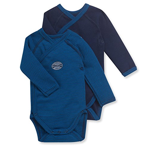 Petit Bateau Baby Boys Pack Kimono Bodysuits Navy Medieval