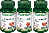 Nature's Bounty L-Carnitine 500 mg 30 Caplets (Pack of 3)