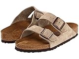 Birkenstock Unisex Arizona Slide Fashion Sandals, Taupe Leather, 48 N