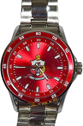 Kappa Alpha Psi Crest Silver Color Metal Fraternity Watch Greek Wrist Watch Officially Licensed by Coastal Palm