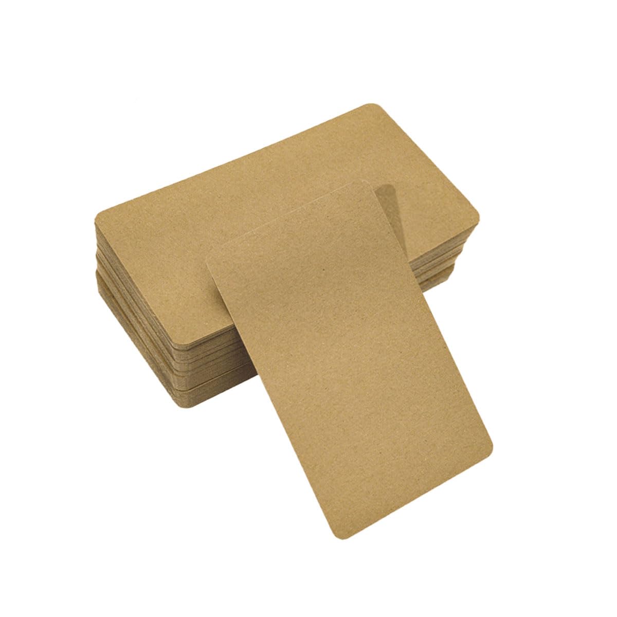 WYAN 200 Pcs Blank Kraft Cards, Small Note Message Words Spelling Card, Brown Business Message Cards for Gift Tags, Office, DIY, Learning Study, Note, Memory - 9 x 5 cm/3.54 x 1.96 inch