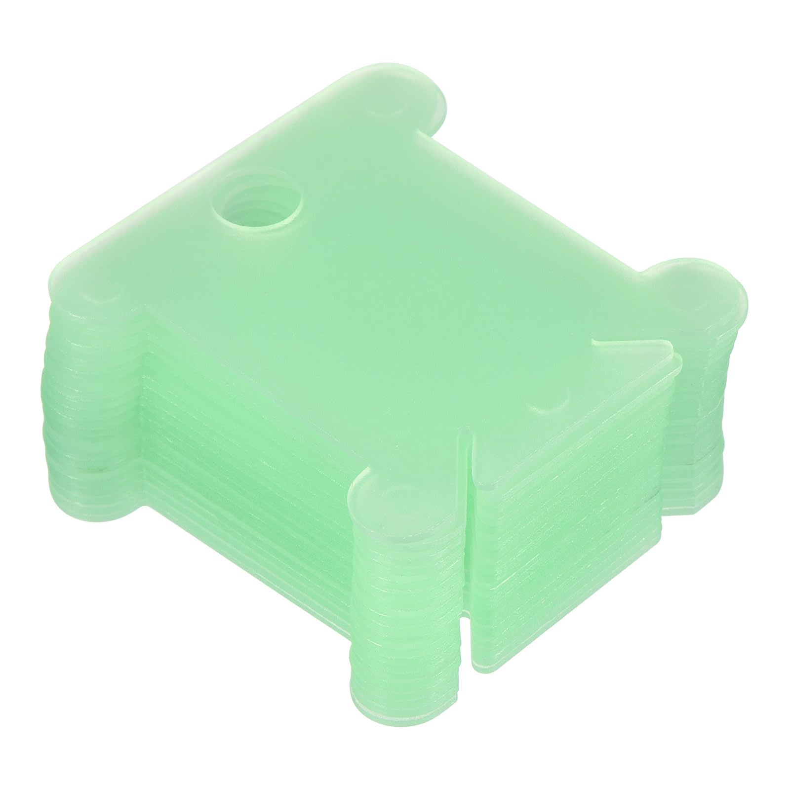 PATIKIL Plastic Floss Bobbins, 100 Pack Thread Cards Cross Cotton for Craft DIY Sewing Storage Case Embroidery, Green