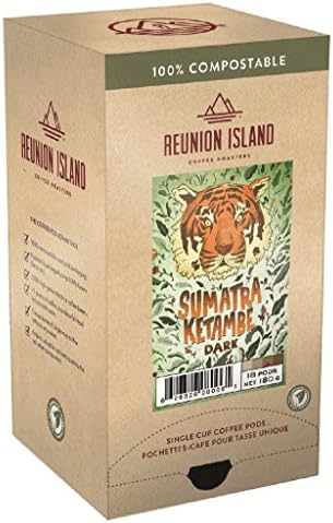 Reunion Island Sumatra Ketambe Dark Coffee Pods-3 Pack-48 Coffee Pods Total