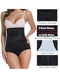 Bragas de cintura alta sin costuras para control de abdomen para dama